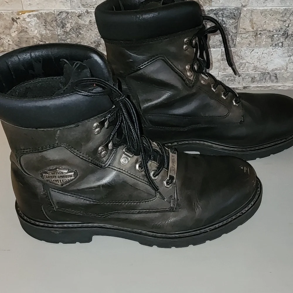 Harley-Davidson Men's Black Leather Boots